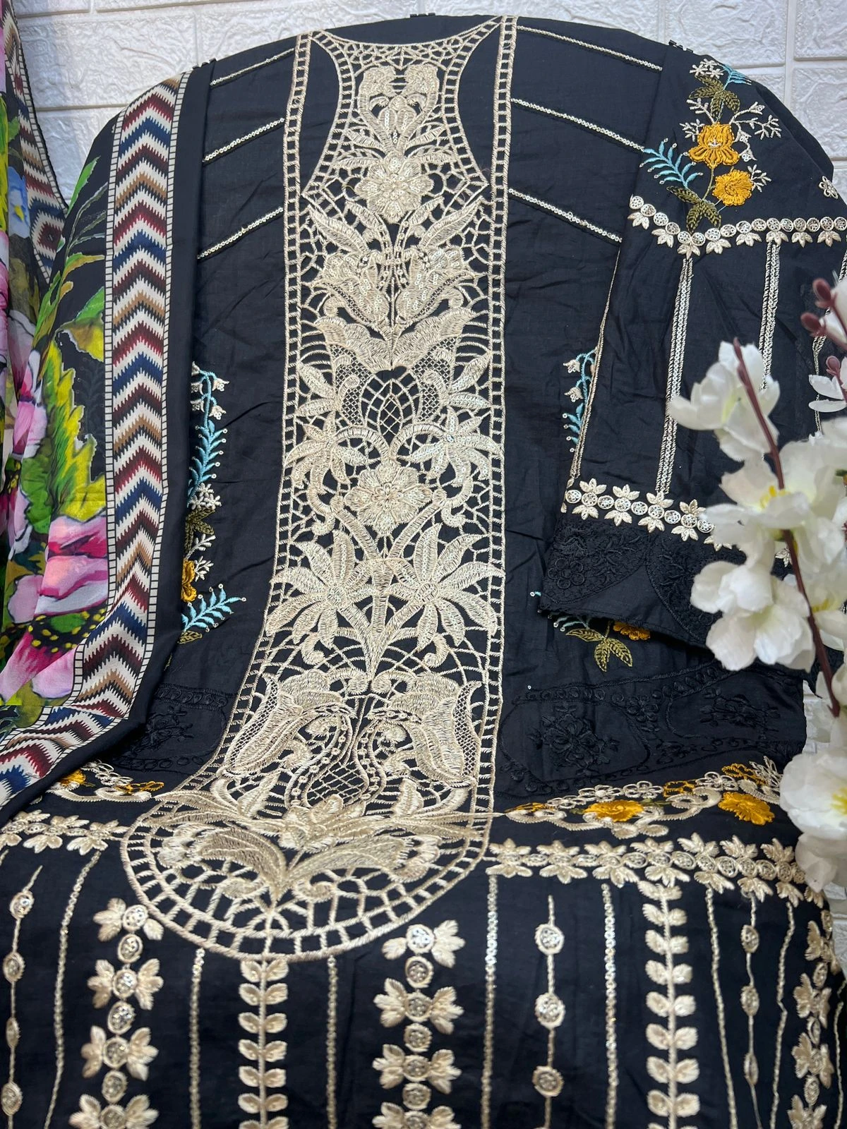 Al_Khushbu Maria B Pure Cambric Cotton Wholesale Pakistani Salwar Suit Catalog — Wholesale Salwar Suits, MPA wholesale from Surat - Gallery Image 8